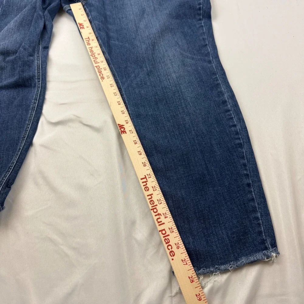 Judy Blue Skinny Fit Jeans Women 24W Blue Raw Hem High Rise Stretch JB82527DK-PL